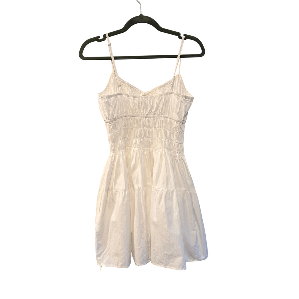 Ciao Lucia M Caserto White Cotton Mini Dress $345 Smocked Cottagecore Milkmaid - Picture 5 of 12